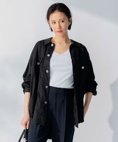 L size ONWARD(大きいサイズ) / エルサイズオンワード シャツ・ブラウス | 【セット可/洗える】テンセルデニム シャケット