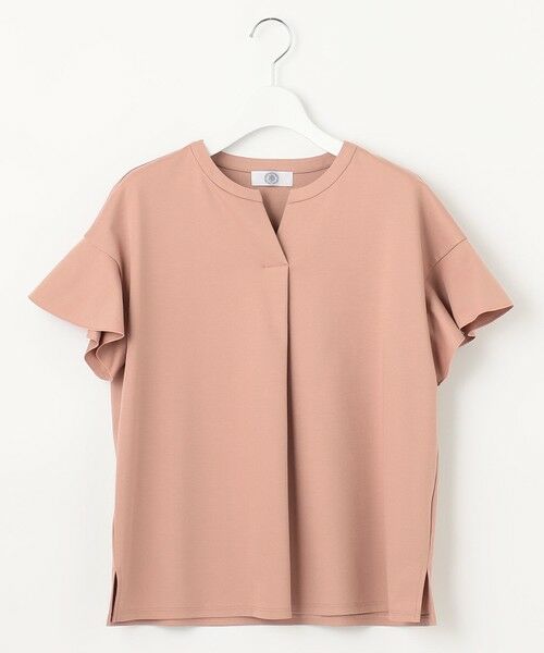 L size ONWARD(大きいサイズ) / エルサイズオンワード カットソー | 【UVケア・接触冷感】コンパクトコットンスムース キーネック カットソー | 詳細6