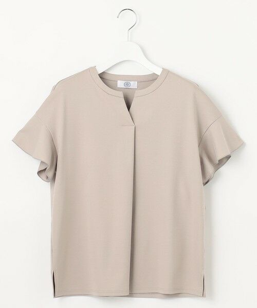 L size ONWARD(大きいサイズ) / エルサイズオンワード カットソー | 【UVケア・接触冷感】コンパクトコットンスムース キーネック カットソー | 詳細15