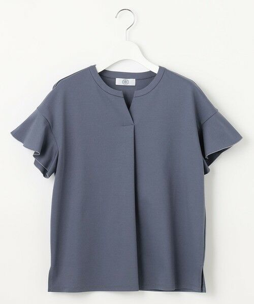 L size ONWARD(大きいサイズ) / エルサイズオンワード カットソー | 【UVケア・接触冷感】コンパクトコットンスムース キーネック カットソー | 詳細17