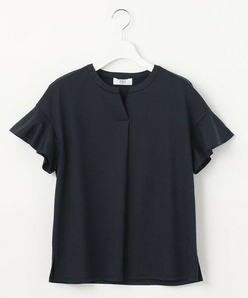 L size ONWARD(大きいサイズ) / エルサイズオンワード カットソー | 【UVケア・接触冷感】コンパクトコットンスムース キーネック カットソー | 詳細19