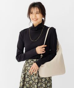 L size ONWARD(大きいサイズ) / エルサイズオンワード カットソー | オーガニックコットンリブ タートルネック カットソー