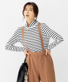 L size ONWARD(大きいサイズ) / エルサイズオンワード カットソー | オーガニックコットンリブ タートルネック カットソー