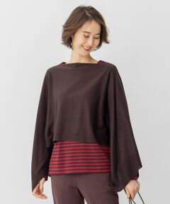 L size ONWARD(大きいサイズ) / エルサイズオンワード ニット・セーター | 【洗える/セットアイテム】マルチWAYコンビ ニットポンチョ×プルオーバー