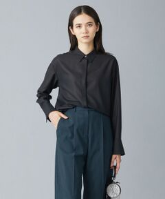 L size ONWARD(大きいサイズ) / エルサイズオンワード シャツ・ブラウス | 【洗える】トリアセコットンシアー ロングシャツ