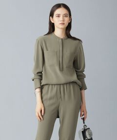 L size ONWARD(大きいサイズ) / エルサイズオンワード シャツ・ブラウス | 【WEB限定カラーあり・洗える】ライトダブルクロス プルオーバーブラウス