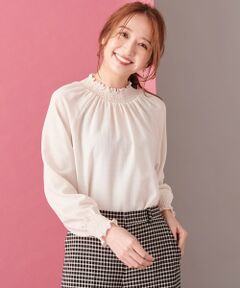 L size ONWARD(大きいサイズ) / エルサイズオンワード シャツ・ブラウス | 【Oggi1月号掲載】スモッキング ブラウス