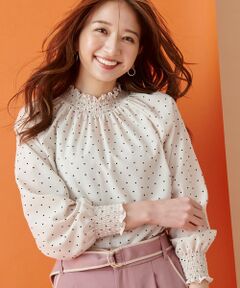 L size ONWARD(大きいサイズ) / エルサイズオンワード シャツ・ブラウス | 【Oggi1月号掲載】スモッキング ブラウス