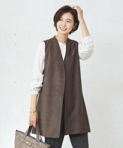 L size ONWARD(大きいサイズ) / エルサイズオンワード その他アウター | ソフィーヌスエード ジレ