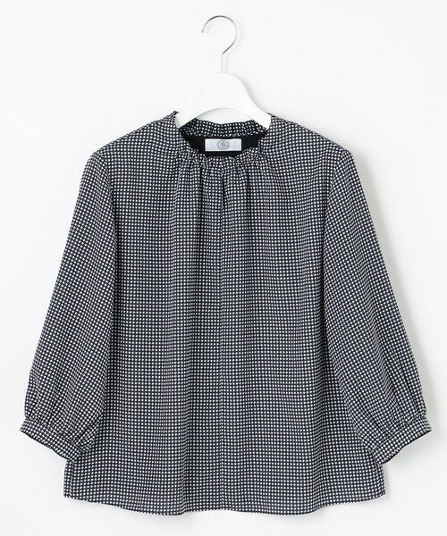 L size ONWARD(大きいサイズ) / エルサイズオンワード カットソー | 千鳥プリント スリットフリルネック カットソー | 詳細14