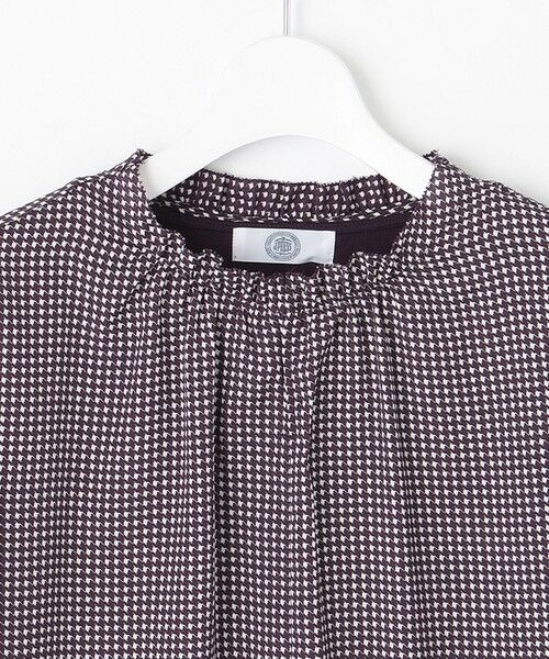 L size ONWARD(大きいサイズ) / エルサイズオンワード カットソー | 千鳥プリント スリットフリルネック カットソー | 詳細17