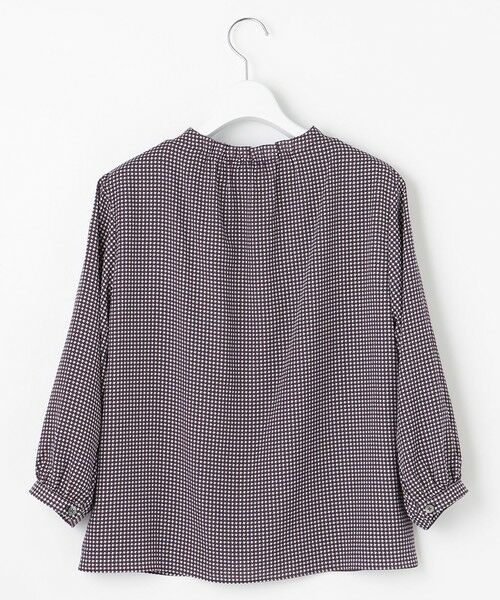 L size ONWARD(大きいサイズ) / エルサイズオンワード カットソー | 千鳥プリント スリットフリルネック カットソー | 詳細20