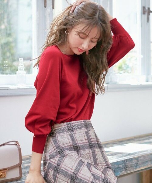 L size ONWARD(大きいサイズ) / エルサイズオンワード ニット・セーター | 【洗える】タックポイント ニット | 詳細5