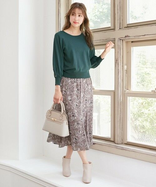 L size ONWARD(大きいサイズ) / エルサイズオンワード ニット・セーター | 【洗える】タックポイント ニット | 詳細12