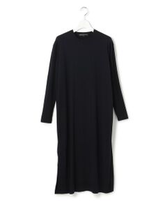 L size ONWARD(大きいサイズ) / エルサイズオンワード ミニ丈・ひざ丈ワンピース | 【好評につきカラー追加】ヴィスコースストレッチ リブ袖 ワンピース