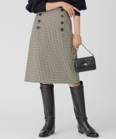 L size ONWARD(大きいサイズ) / エルサイズオンワード ミニ・ひざ丈スカート | ライトツイード チェック スカート