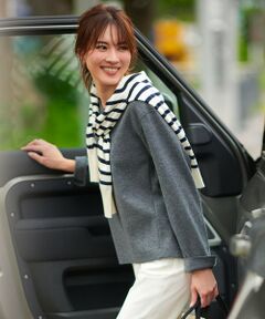 L size ONWARD(大きいサイズ) / エルサイズオンワード シャツ・ブラウス | 【CLASSY.1月号掲載】ウール圧縮スムース クルーネック トップス