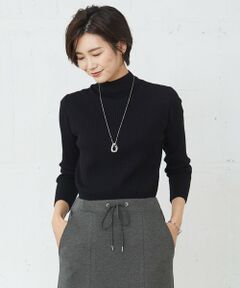 L size ONWARD(大きいサイズ) / エルサイズオンワード カットソー | 針抜きフライス ボトルネック カットソー