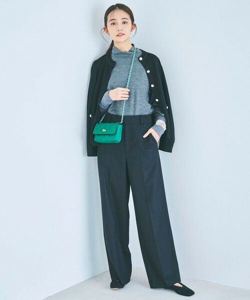 L size ONWARD(大きいサイズ) / エルサイズオンワード カットソー | 【洗える】ウールミルドジャージー カットソー | 詳細1