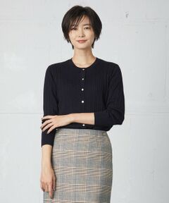 【洗える】KNIT BASIC ミドル カーディガン