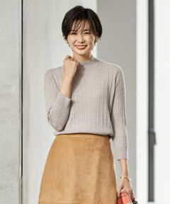 【洗える】KNIT BASIC ハイネック ニット