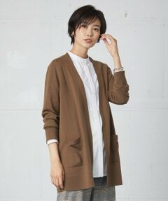 【洗える】KNIT BASIC ロング カーディガン