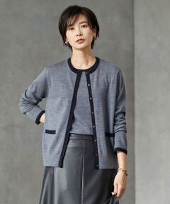 L size ONWARD(大きいサイズ) / エルサイズオンワード その他トップス | 【洗える】トリムツイン ニット