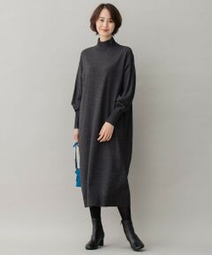 L size ONWARD(大きいサイズ) / エルサイズオンワード ミニ丈・ひざ丈ワンピース | 【洗える】ウールミックス ニットワンピース