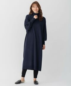 L size ONWARD(大きいサイズ) / エルサイズオンワード ミニ丈・ひざ丈ワンピース | 【洗える】ウールミックス ニットワンピース