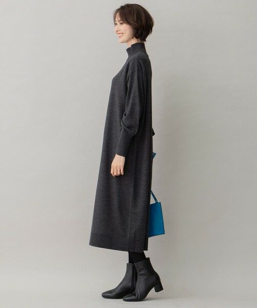 L size ONWARD(大きいサイズ) / エルサイズオンワード ミニ丈・ひざ丈ワンピース | 【洗える】ウールミックス ニットワンピース | 詳細7