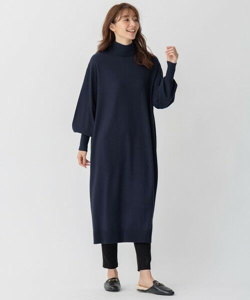 L size ONWARD(大きいサイズ) / エルサイズオンワード ミニ丈・ひざ丈ワンピース | 【洗える】ウールミックス ニットワンピース | 詳細16