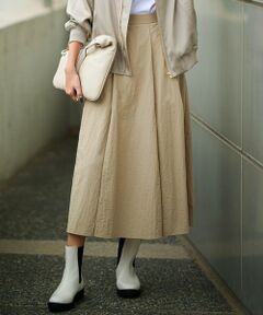 L size ONWARD(大きいサイズ) / エルサイズオンワード ミニ・ひざ丈スカート | 【CLASSY.1月号掲載】マットエアリータフタ フレア スカート