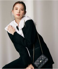 L size ONWARD(大きいサイズ) / エルサイズオンワード ノーカラージャケット | ライトツイード ノーカラージャケット