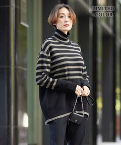 L size ONWARD(大きいサイズ) / エルサイズオンワード ニット・セーター | 【新色追加・WEB限定カラーあり】 ソフトカシミヤミックス ハイネックニット