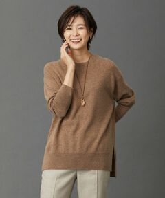 【洗える】CASHMERE BLEND クルーネック ニット