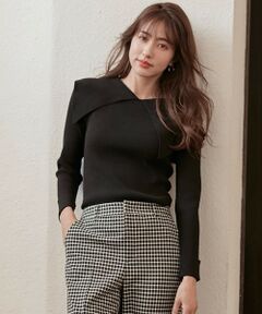 L size ONWARD(大きいサイズ) / エルサイズオンワード ニット・セーター | 【洗える】ビックカラーリブ ニット