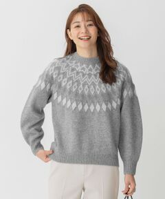 L size ONWARD(大きいサイズ) / エルサイズオンワード ニット・セーター | フェアアイル クルーネックニット