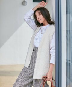 L size ONWARD(大きいサイズ) / エルサイズオンワード ベスト | ブークレ ニット ベスト