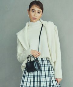 【好評につき新色追加/CLASSY.1月号掲載】ウールカシミヤブレンド スタンドネック ニット