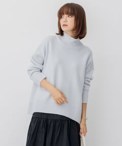 【好評につき新色追加/CLASSY.1月号掲載】ウールカシミヤブレンド スタンドネック ニット