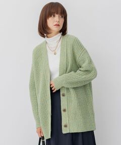 L size ONWARD(大きいサイズ) / エルサイズオンワード カーディガン・ボレロ | ウールバルキー カラーミックス カーディガン