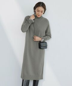 【WEB限定カラーあり】 ソフトカシミヤミックス ハイネックワンピース