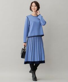 L size ONWARD(大きいサイズ) / エルサイズオンワード セットアップ | 【ご好評につきWEBのみ新色追加/洗える/マルチウェイ】リバーシブルニット セットアップ