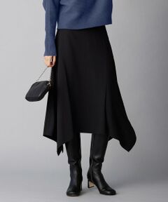 L size ONWARD(大きいサイズ) / エルサイズオンワード ミニ・ひざ丈スカート | 【洗える】 スモールパターンプリント  スカート