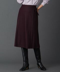 L size ONWARD(大きいサイズ) / エルサイズオンワード ミニ・ひざ丈スカート | 【洗える・イージーケア】ウールスムースジャージー スカート