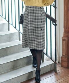 L size ONWARD(大きいサイズ) / エルサイズオンワード ミニ・ひざ丈スカート | 【美人百花10月号掲載】2WAYリバーシブルラップ スカート