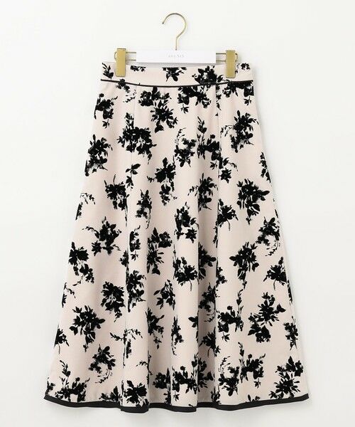 L size ONWARD(大きいサイズ) / エルサイズオンワード ミニ・ひざ丈スカート | フラワーブーケフロッキー スカート | 詳細4