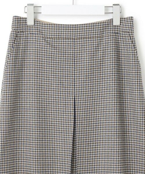 L size ONWARD(大きいサイズ) / エルサイズオンワード ミニ・ひざ丈スカート | ウールミルドストレッチ チェック フロントタックAラインスカート | 詳細13