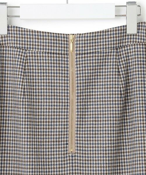 L size ONWARD(大きいサイズ) / エルサイズオンワード ミニ・ひざ丈スカート | ウールミルドストレッチ チェック フロントタックAラインスカート | 詳細17