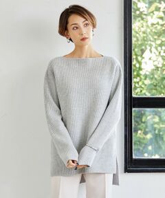 【WEB限定カラーあり】ウールカシミヤ ボートネックニット